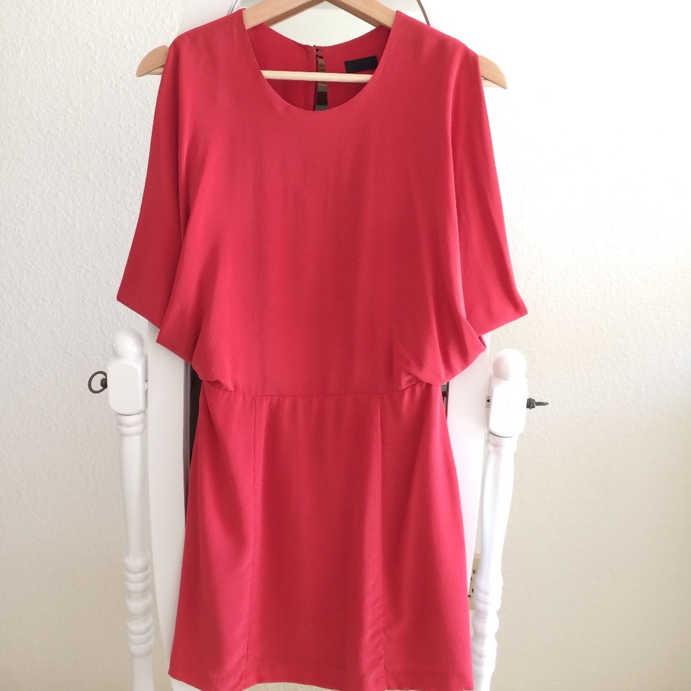 Wren Silk Cocktail Dress Coral Size XS